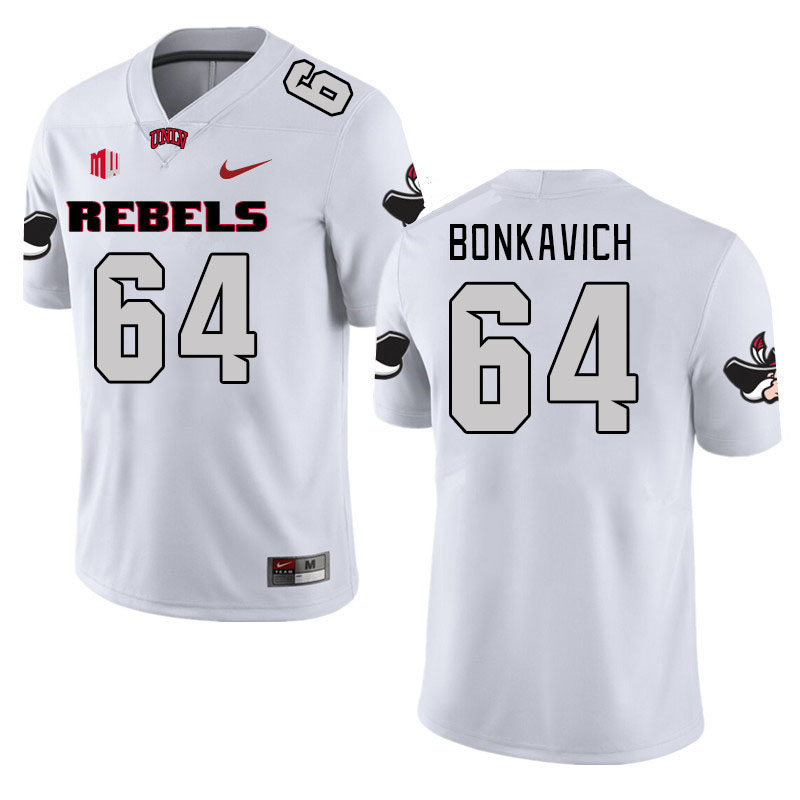 Men #64 Will Bonkavich UNLV Rebels 2023 College Football Jerseys Stitched-White